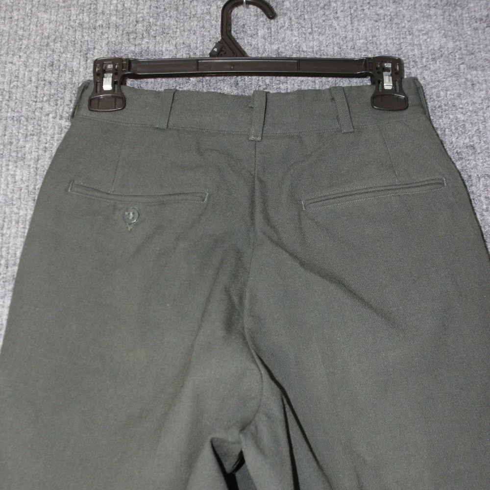 Vintage US Military OG-107 Field Trousers Mens 25x29 Green Wool Serge Pants